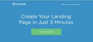 landing page button example