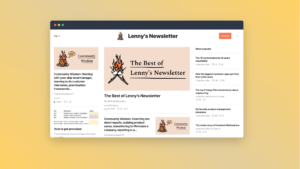 screenshot of lenny's newslette