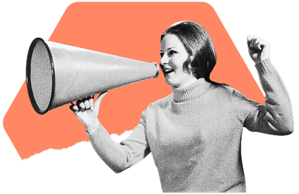 woman shouting
